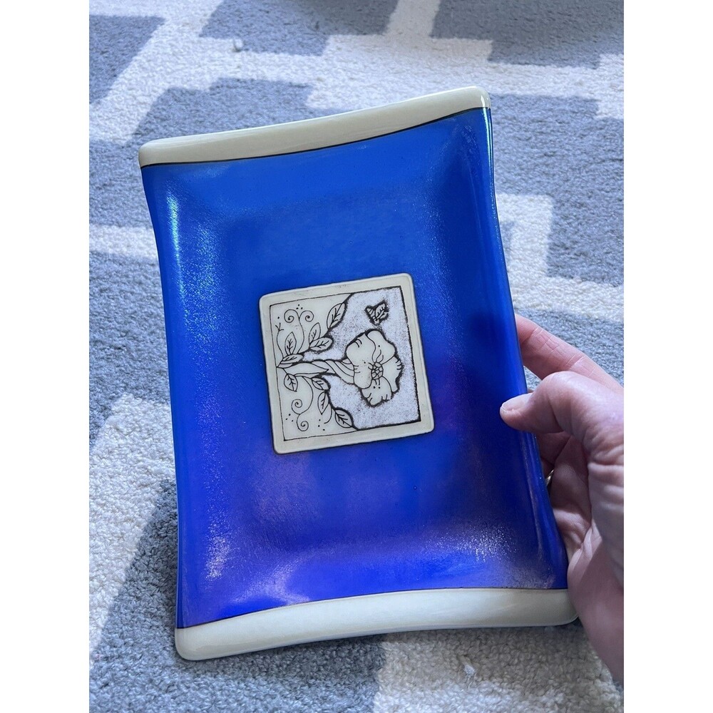 fused glass art plate
